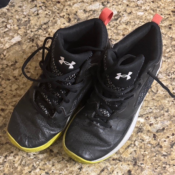 Under Armour Black and Yellow Athletic Shoes - Picture 1 of 13